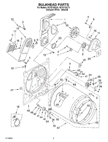 03 - Section parts for Kitchenaid Dryer KEYS750LQ0 from AppliancePartsPros.com