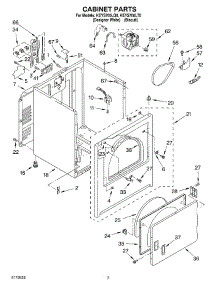 02 - Section parts for Kitchenaid Dryer KEYS700LT0 from AppliancePartsPros.com