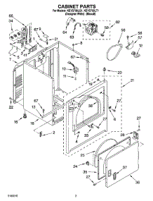 02 - Cabinet Parts parts for Kitchenaid Dryer KEYS700LT1 from AppliancePartsPros.com