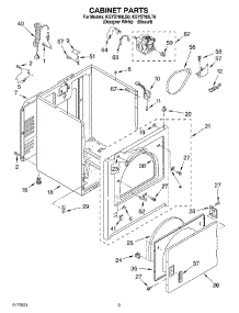 02 - Cabinet parts for Kitchenaid Dryer KGYS700LT0 from AppliancePartsPros.com