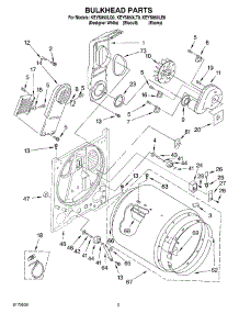 03 - Section parts for Kitchenaid Dryer KEYS850LE0 from AppliancePartsPros.com