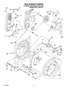 03 - Bulkhead parts for Kitchenaid Dryer KGYS700JT2 from AppliancePartsPros.com