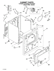 02 - Cabinet parts for Kitchenaid Dryer KGYS700JQ2 from AppliancePartsPros.com