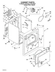 02 - Section parts for Kitchenaid Dryer KEYS700JQ1 from AppliancePartsPros.com