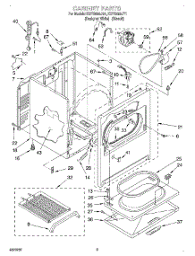 02 - Cabinet parts for Kitchenaid Dryer KGYS850JT1 from AppliancePartsPros.com