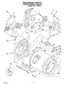 03 - Section parts for Kitchenaid Dryer KEYS850JT1 from AppliancePartsPros.com
