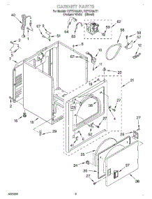 02 - Cabinet parts for Kitchenaid Dryer KGYS700JQ1 from AppliancePartsPros.com
