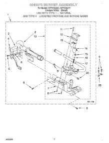 04 - 8318272 Burner parts for Kitchenaid Dryer KGYS700JT1 from AppliancePartsPros.com
