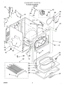 02 - Cabinet parts for Kitchenaid Dryer KGYS855JE0 from AppliancePartsPros.com