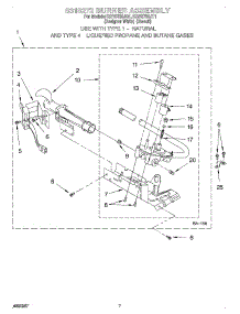 04 - 8318272 Burner Assembly parts for Kitchenaid Dryer KGYS750JQ1 from AppliancePartsPros.com