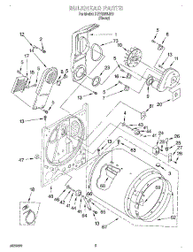 03 - Section parts for Kitchenaid Dryer KEYS855JE0 from AppliancePartsPros.com
