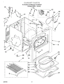 02 - Cabinet parts for Kitchenaid Dryer KGYS850JT0 from AppliancePartsPros.com