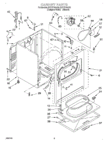 02 - Cabinet parts for Kitchenaid Dryer KGYS750JQ0 from AppliancePartsPros.com