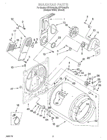 03 - Section parts for Kitchenaid Dryer KEYS750JQ0 from AppliancePartsPros.com