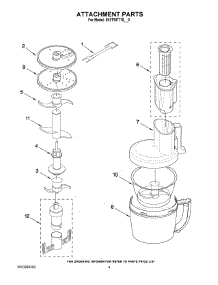 02 - Attachment Parts parts for Whirlpool Food Processor 5KFPM771EWH0 from AppliancePartsPros.com