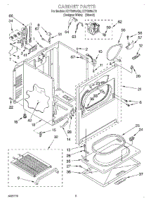 02 - Section parts for Kitchenaid Dryer KEYS850JT0 from AppliancePartsPros.com