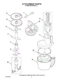 02 - Attachment Parts parts for Whirlpool Food Processor 5KFPM775BAC0 from AppliancePartsPros.com