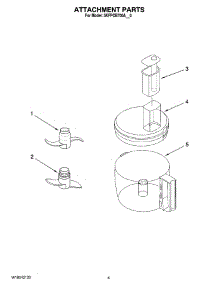 02 - Attachment Parts parts for Whirlpool Food Processor 5KFPCB700AWH0 from AppliancePartsPros.com