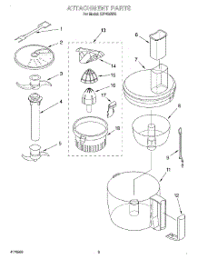 02 - Section parts for Kitchenaid Food Processor KFP450WH from AppliancePartsPros.com