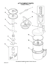 02 - Attachment Parts parts for Kitchenaid Food Processor KFPW761WH0 from AppliancePartsPros.com