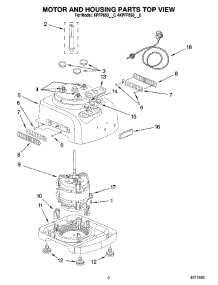 02 - Motor And Housing Parts Top View parts for Whirlpool Food Processor 4KPFP850PM0 from AppliancePartsPros.com