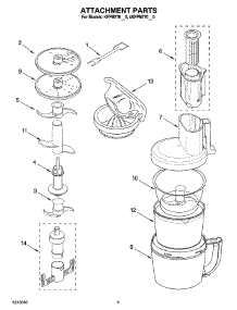 02 - Attachment Parts parts for Whirlpool Food Processor 4KFPM770NK0 from AppliancePartsPros.com