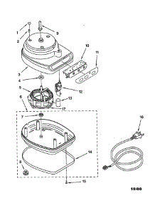 Motor And Housing parts for Kitchenaid Food Processor KFP350BU from AppliancePartsPros.com