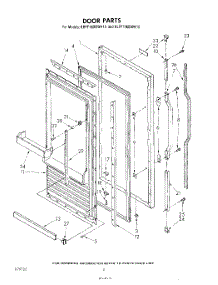 04 - Door parts for Kitchenaid Freezer KLFF15MSWH10 from AppliancePartsPros.com