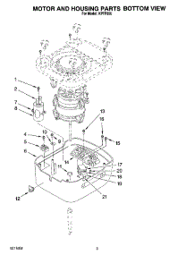 03 - Motor And Housing Parts Bottom View parts for Kitchenaid Food Processor KPFP850 from AppliancePartsPros.com