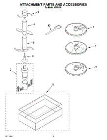 05 - Attachment Parts And Accessories parts for Kitchenaid Food Processor KPFP850 from AppliancePartsPros.com