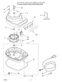 02 - Section parts for Kitchenaid Food Processor KFP600OB from AppliancePartsPros.com