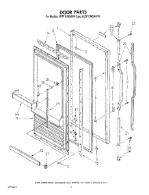 04 - Door parts for Kitchenaid Freezer KLFF15MSWHY0 from AppliancePartsPros.com