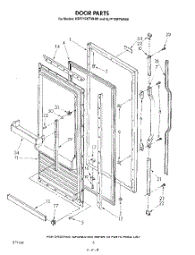 04 - Door parts for Kitchenaid Freezer KRFF15MTWH00 from AppliancePartsPros.com