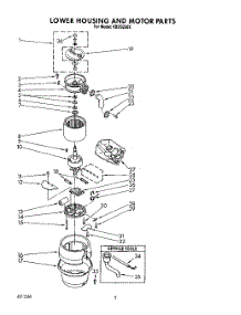 02 - Section parts for Kitchenaid Disposer KBDS250X from AppliancePartsPros.com