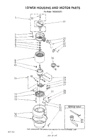 02 - Section parts for Whirlpool Disposer 7KBDS250T0 from AppliancePartsPros.com