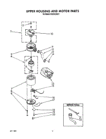 02 - Section parts for Kitchenaid Disposer KCDC250X1 from AppliancePartsPros.com
