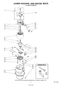 02 - Section parts for Kitchenaid Disposer KCDS250S0 from AppliancePartsPros.com