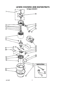 02 - Section parts for Kitchenaid Disposer KCDS250X1 from AppliancePartsPros.com