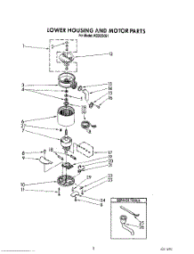 02 - Section parts for Kitchenaid Disposer KCDI250S1 from AppliancePartsPros.com