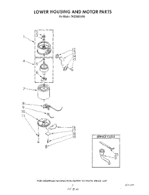 02 - Section parts for Whirlpool Disposer 7KCDB250T0 from AppliancePartsPros.com