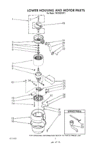 02 - Section parts for Whirlpool Disposer 7KCDS250T1 from AppliancePartsPros.com