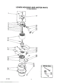 02 - Section parts for Kitchenaid Disposer KBDS250S1 from AppliancePartsPros.com