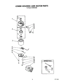 02 - Section parts for Kitchenaid Disposer KCDB150S0 from AppliancePartsPros.com
