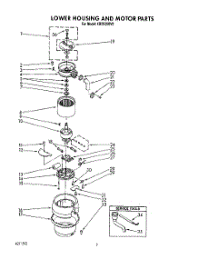 02 - Section parts for Kitchenaid Disposer KBDS250V2 from AppliancePartsPros.com