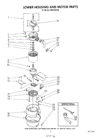 02 - Section parts for Kitchenaid Disposer KBDS250S0 from AppliancePartsPros.com