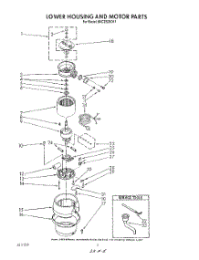 02 - Section parts for Whirlpool Disposer 6KCDS250V1 from AppliancePartsPros.com