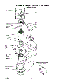02 - Section parts for Kitchenaid Disposer KCDS250X from AppliancePartsPros.com