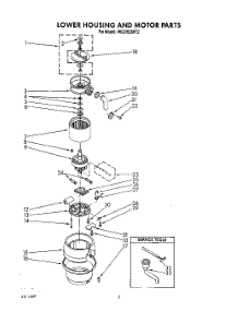 02 - Section parts for Whirlpool Disposer 4KCDS250T2 from AppliancePartsPros.com