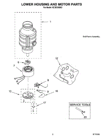 02 - Lower Housing And Motor Parts parts for Kitchenaid Disposer KCDC250K2 from AppliancePartsPros.com
