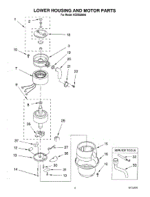 02 - Section parts for Kitchenaid Disposer KCDS250X3 from AppliancePartsPros.com